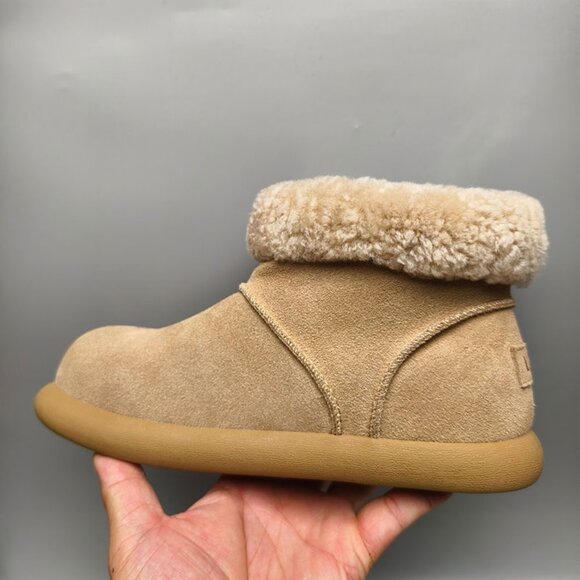 UGG Womens Sand-Colored Furry Boots - Picture 6 of 7
